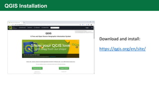 Download and install:
https://qgis.org/en/site/
QGIS Installation
 