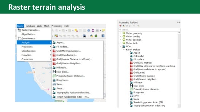 Raster terrain analysis
 