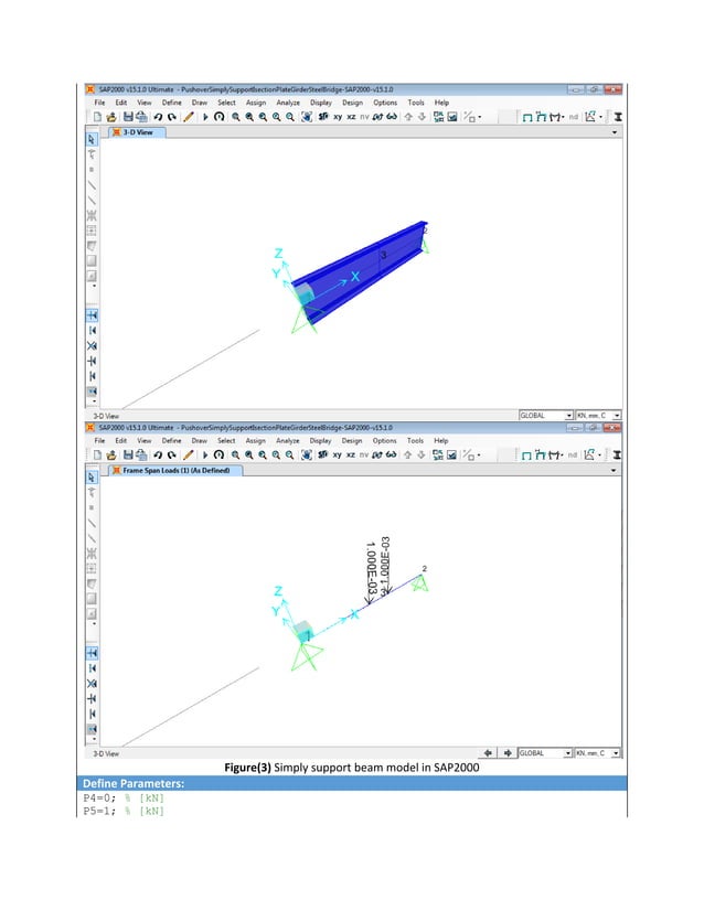 Pushover analysis of simply support steel section beam based on plastic