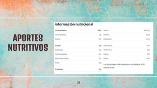APORTES
NUTRITIVOS
29
 