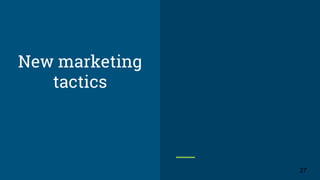 New marketing
tactics
27
 