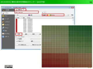 2014/09/02 農林水産研究情報総合センター QGIS中級99 
 