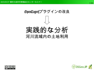 　OSGeo財団日本支部 QGISセミナー中級144 
Pythonコンソールの基礎 
● コマンド名を打ち込む途中でコマンド候補を表示 
● 
 