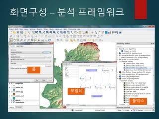 화면구성 – 분석 프래임워크
툴박스
모델러
툴
 