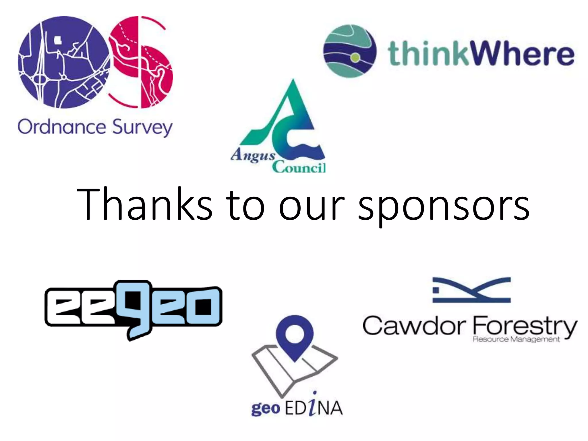 Thanks to our sponsors