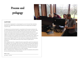 Process and
pedagogy
 