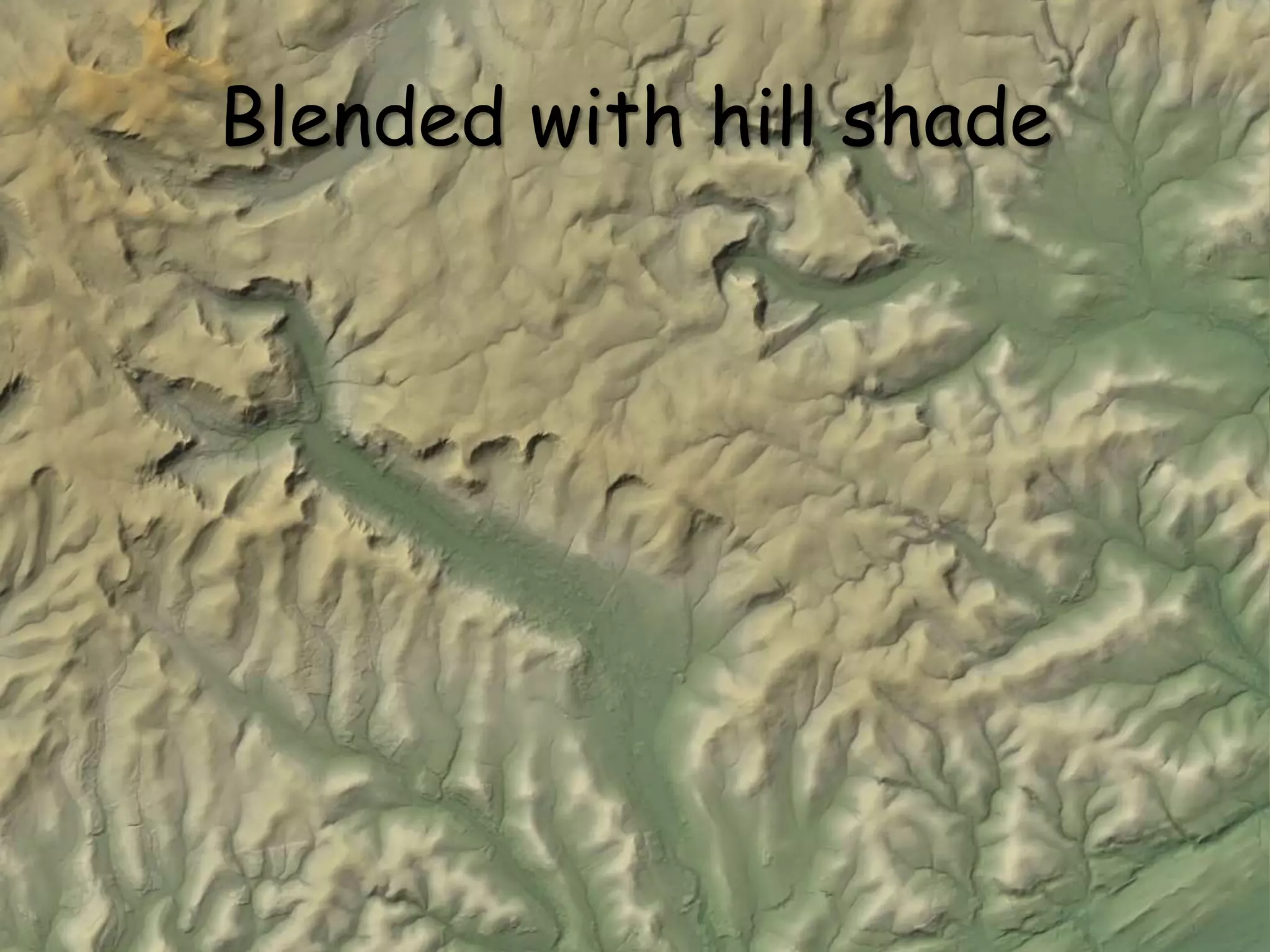 Blended with hill shade
 
