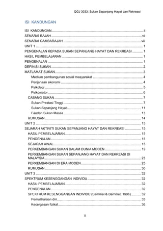 Qgj3033. modul sukan sepanjang hayat u0026 rekreasi 18.2