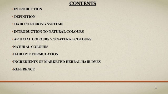 Natural Hair Colorants