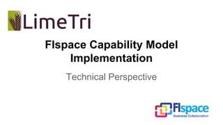 FIspace Capability Model 
Implementation 
Technical Perspective 
 