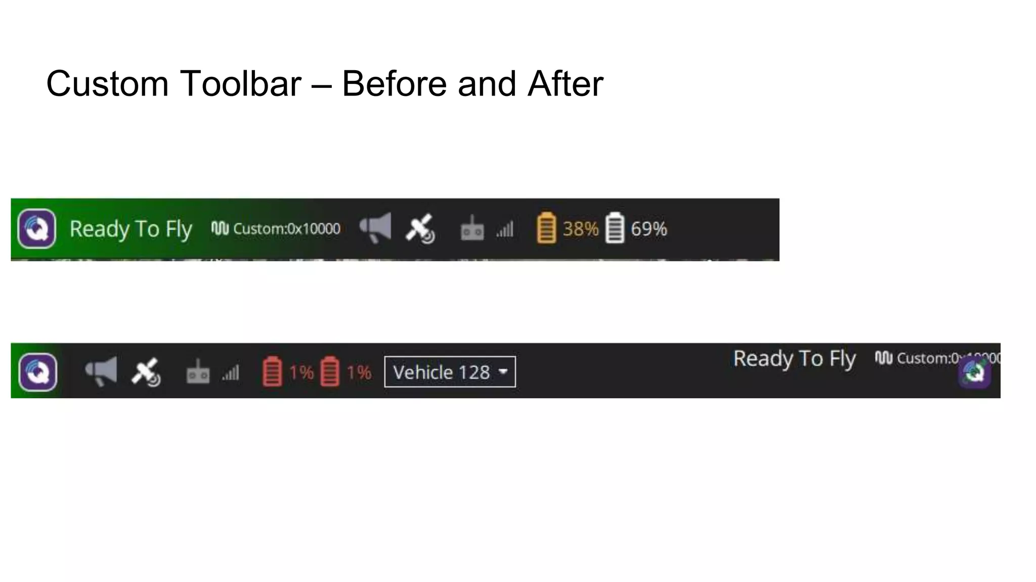 Custom Toolbar – Before and After
 