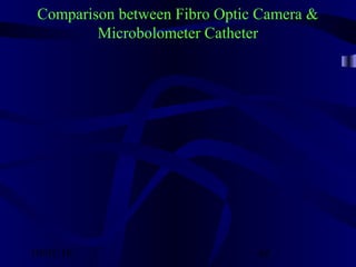 10/02/16 65
Comparison between Fibro Optic Camera &
Microbolometer Catheter
 