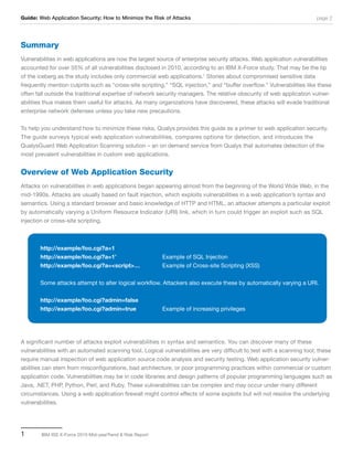 Web Application Security Guide by Qualys 2011 | PDF
