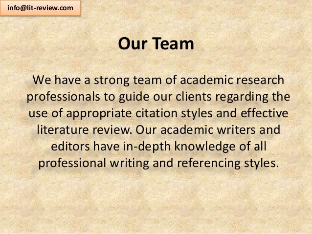 Literature review editing service