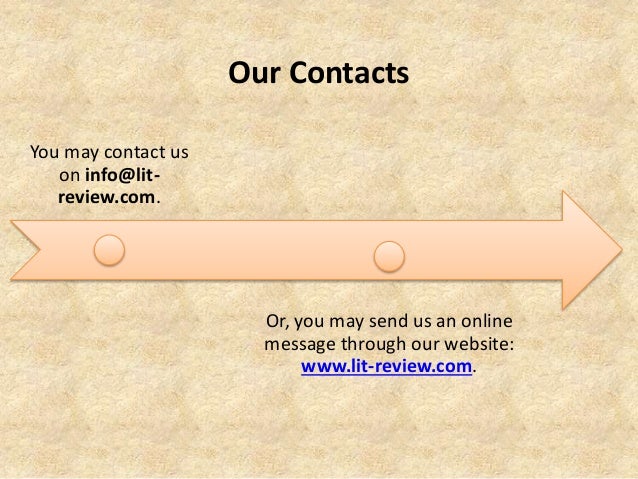 Writing literature review services