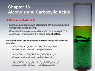 C16 alcohols and carboxylic acids | PPT