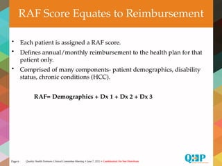 Risk adjustment coding for Medicare plans | PPTX