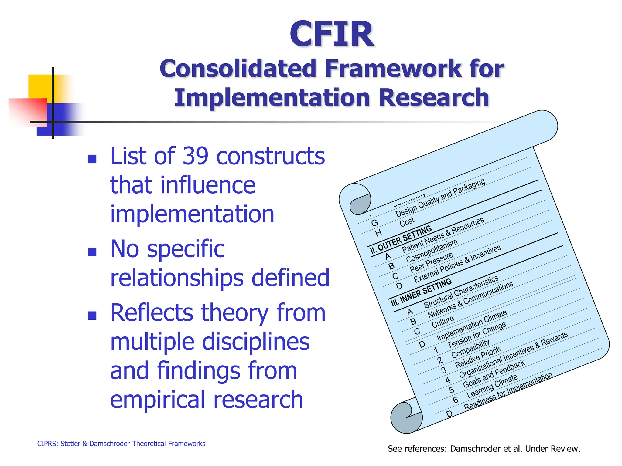 Implementation Research Theoreticalfamework Ppt
