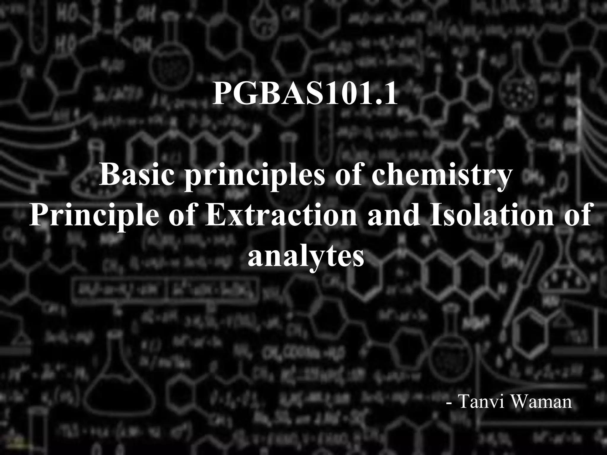 Conventional and modern methods of Extraction | PPTX