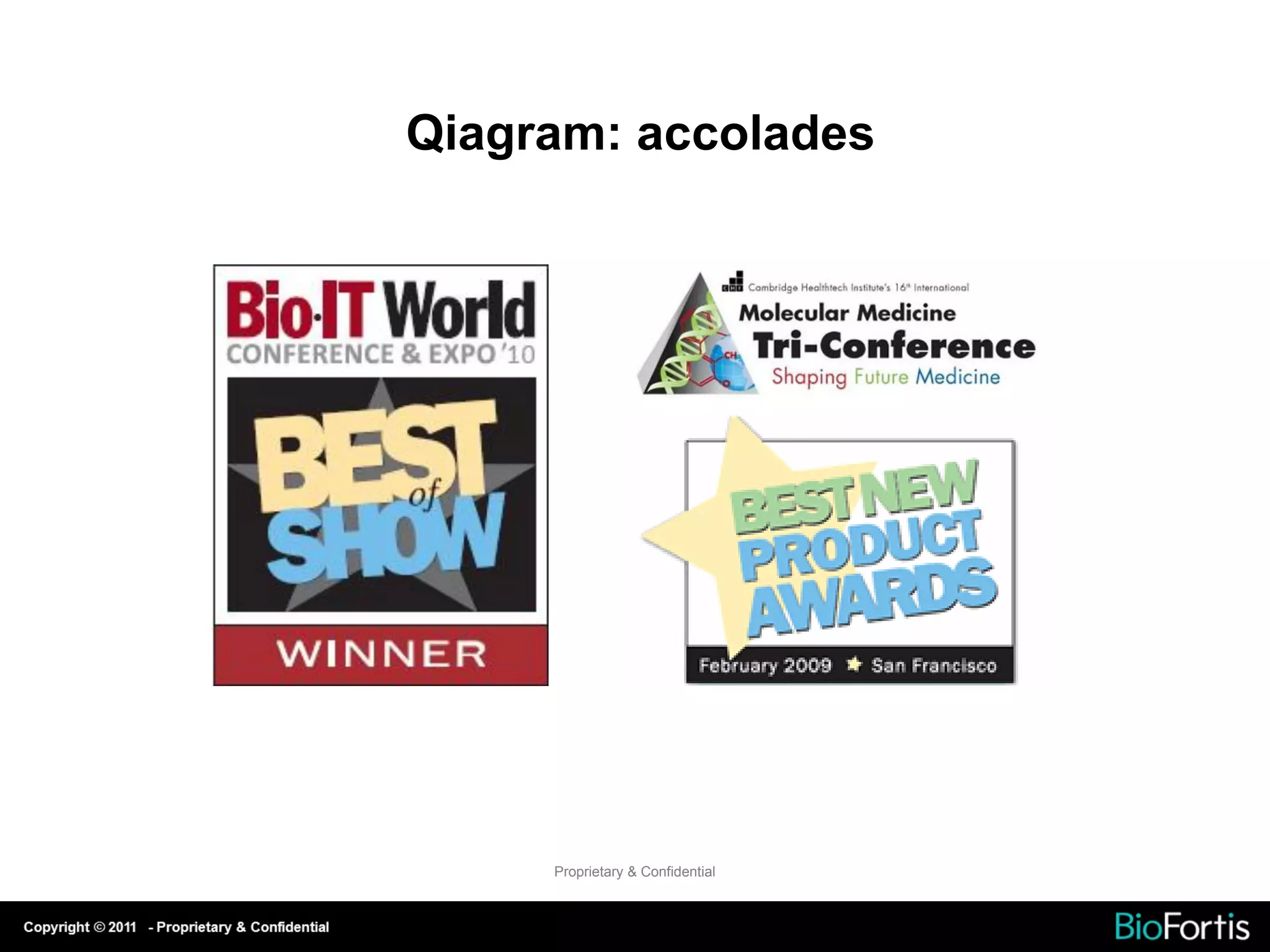 Qiagram: accolades




     Proprietary & Confidential
 