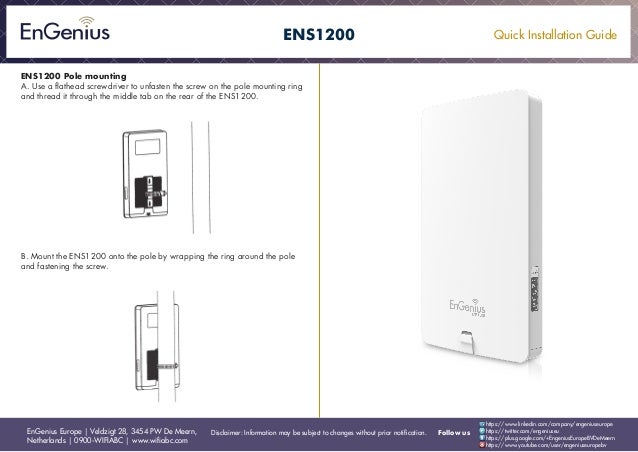 Quick Installation Guide Ens1200 English