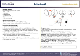 Quick Installation Guide EnStationAC English | PDF