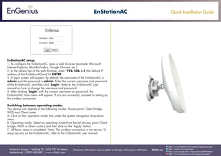 Quick Installation Guide EnStationAC English | PDF