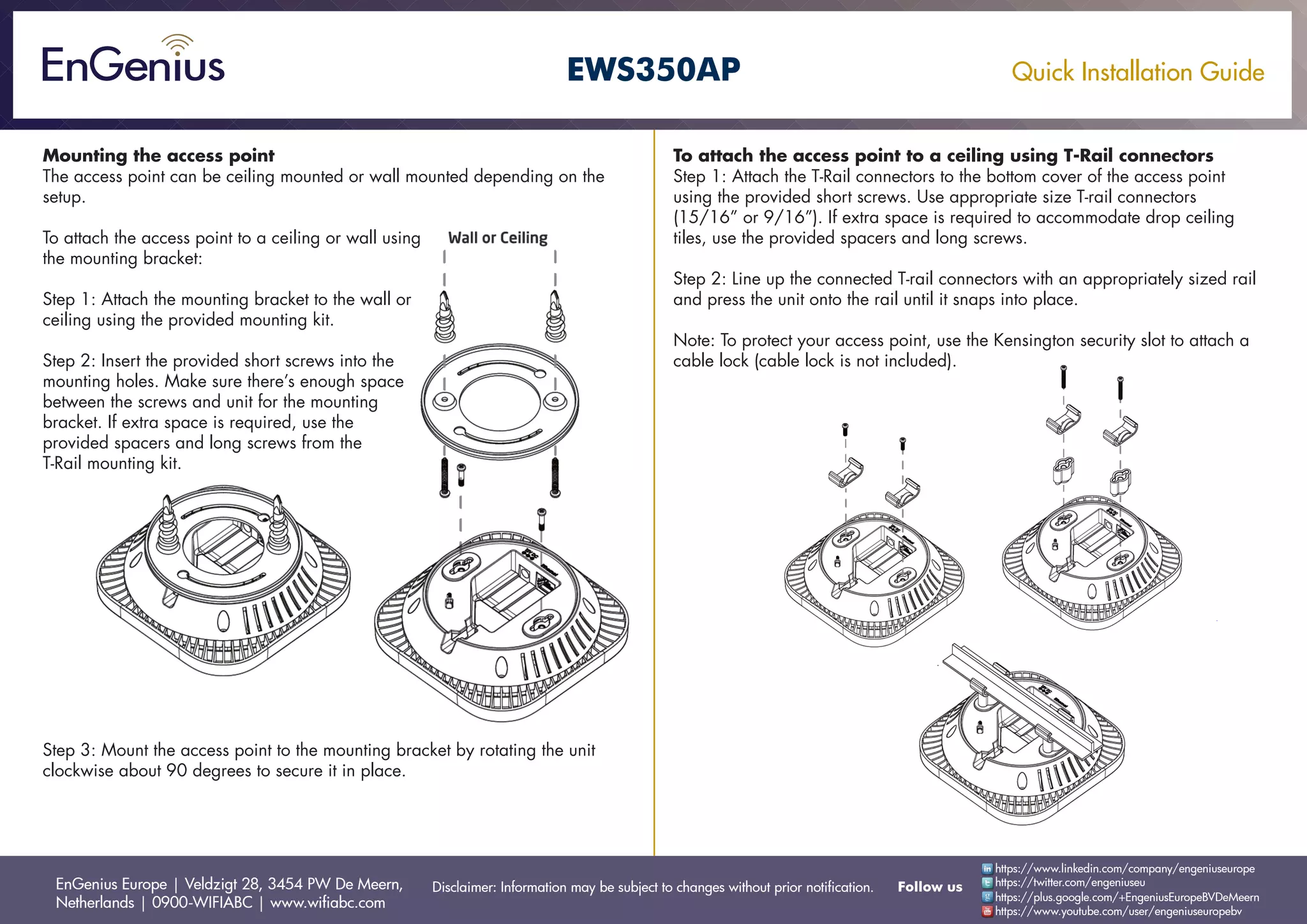 Quick Installation Guide EWS350AP English | PDF