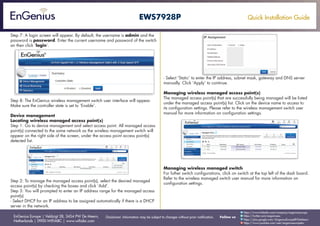 Quick Installation Guide EnGenius EWS7928P | PDF