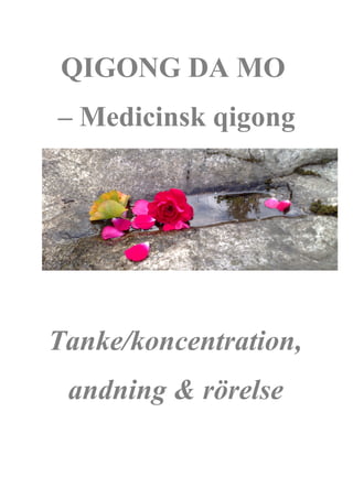 QIGONG DA MO 
– Medicinsk qigong 
Tanke/koncentration, 
andning & rörelse 
 