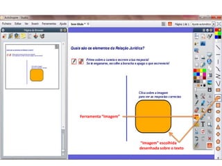 Ferramenta “Imagem” “Imagem” escolhidadesenhada sobre o texto