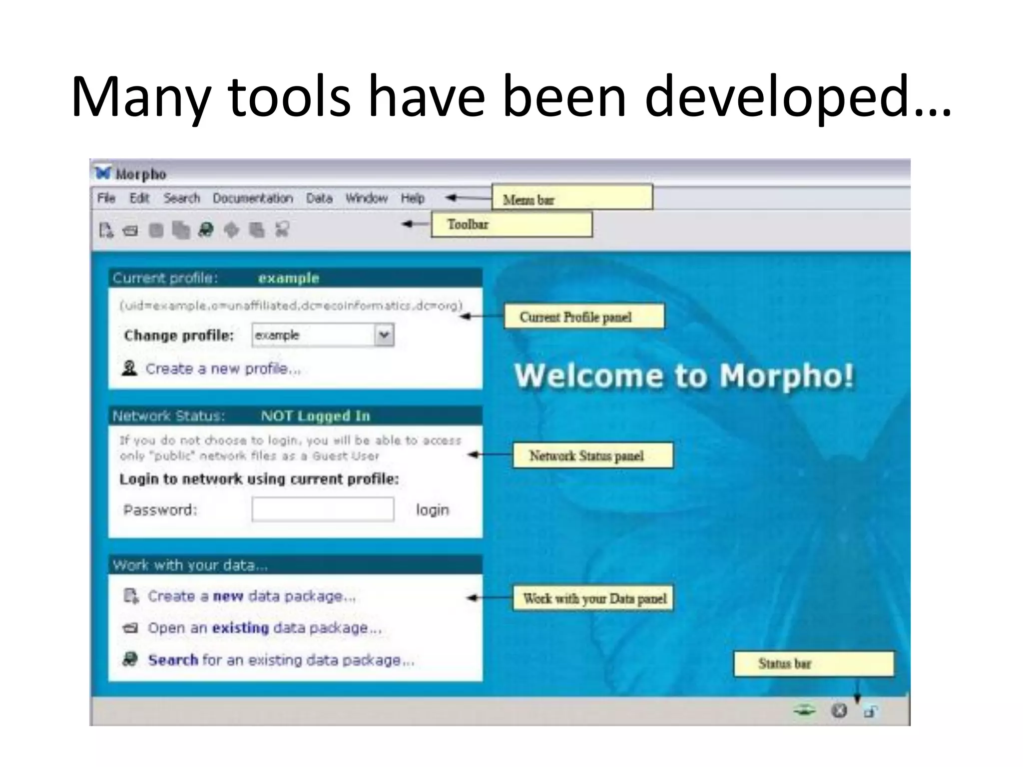 Many tools have been developed…
 