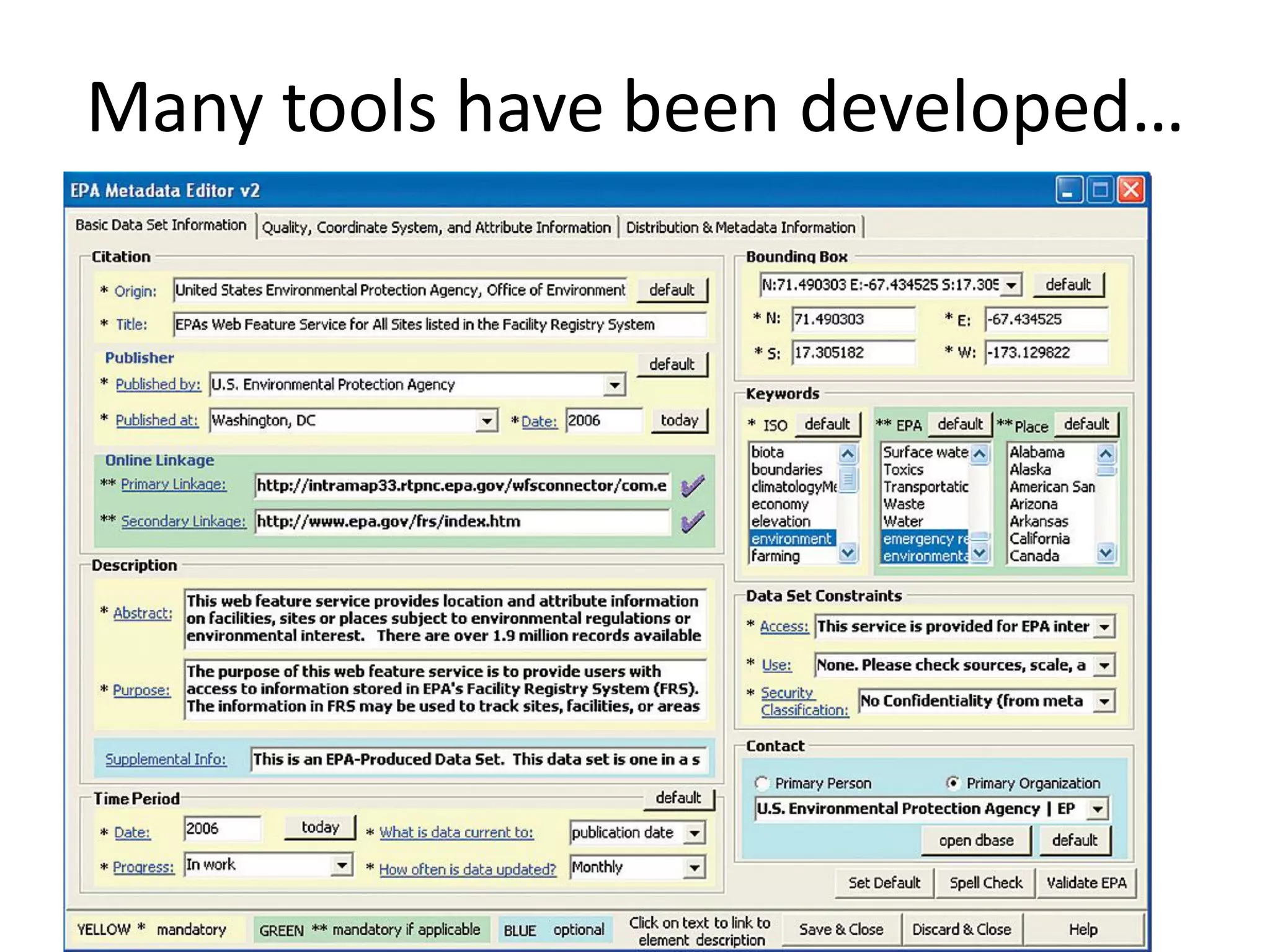 Many tools have been developed…
 