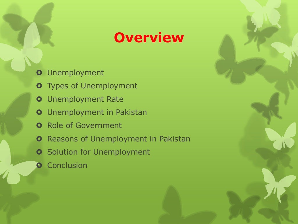 thesis on unemployment in pakistan
