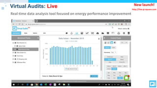 Virtual Audits: Live
Real-time data analysis tool focused on energy performance improvement
New launch!
http://live.qi-square.com
 