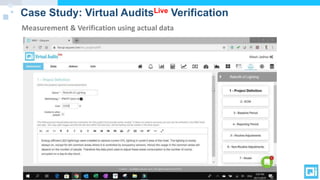 Case Study: Virtual AuditsLive Verification
Measurement & Verification using actual data
 
