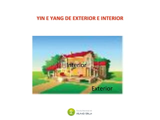 YIN E YANG DE EXTERIOR E INTERIOR
Exterior
Interior
 