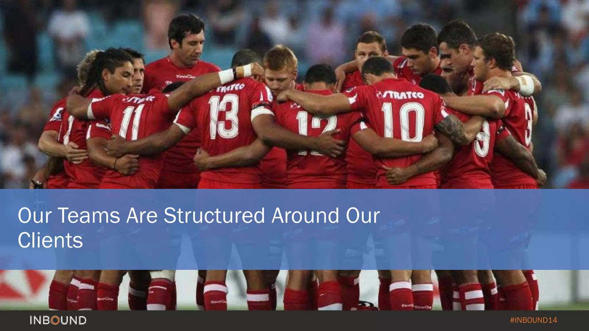#INBOUND14 
Our Teams Are Structured Around Our Clients  