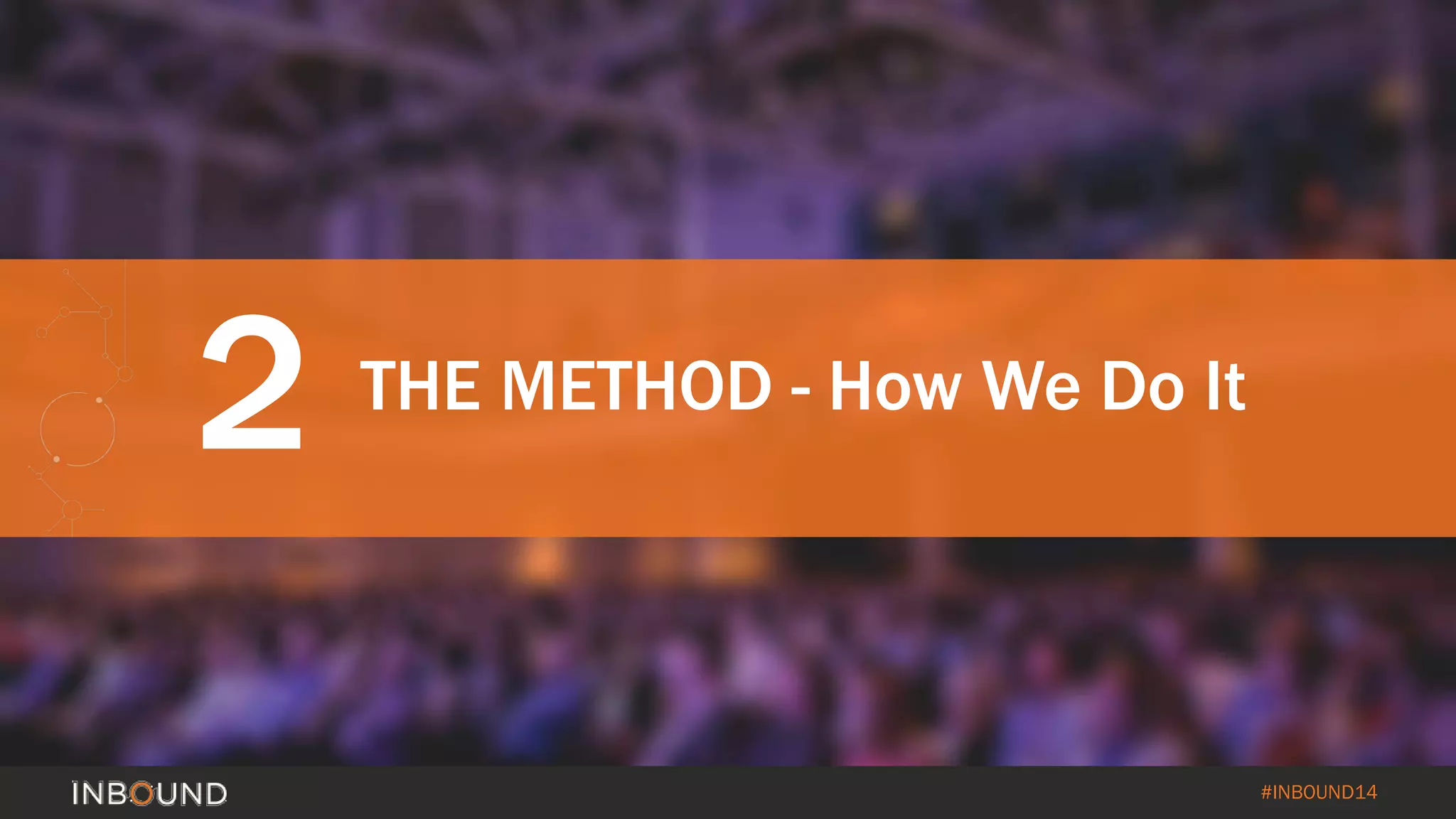 #INBOUND14 
2 
THE METHOD -How We Do It  