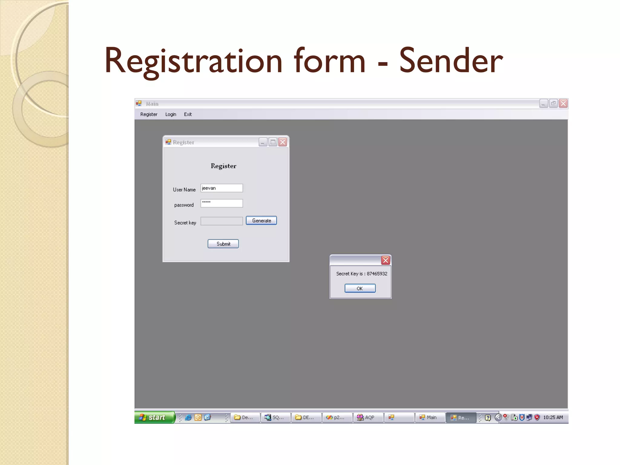 Registration form - Sender

 
