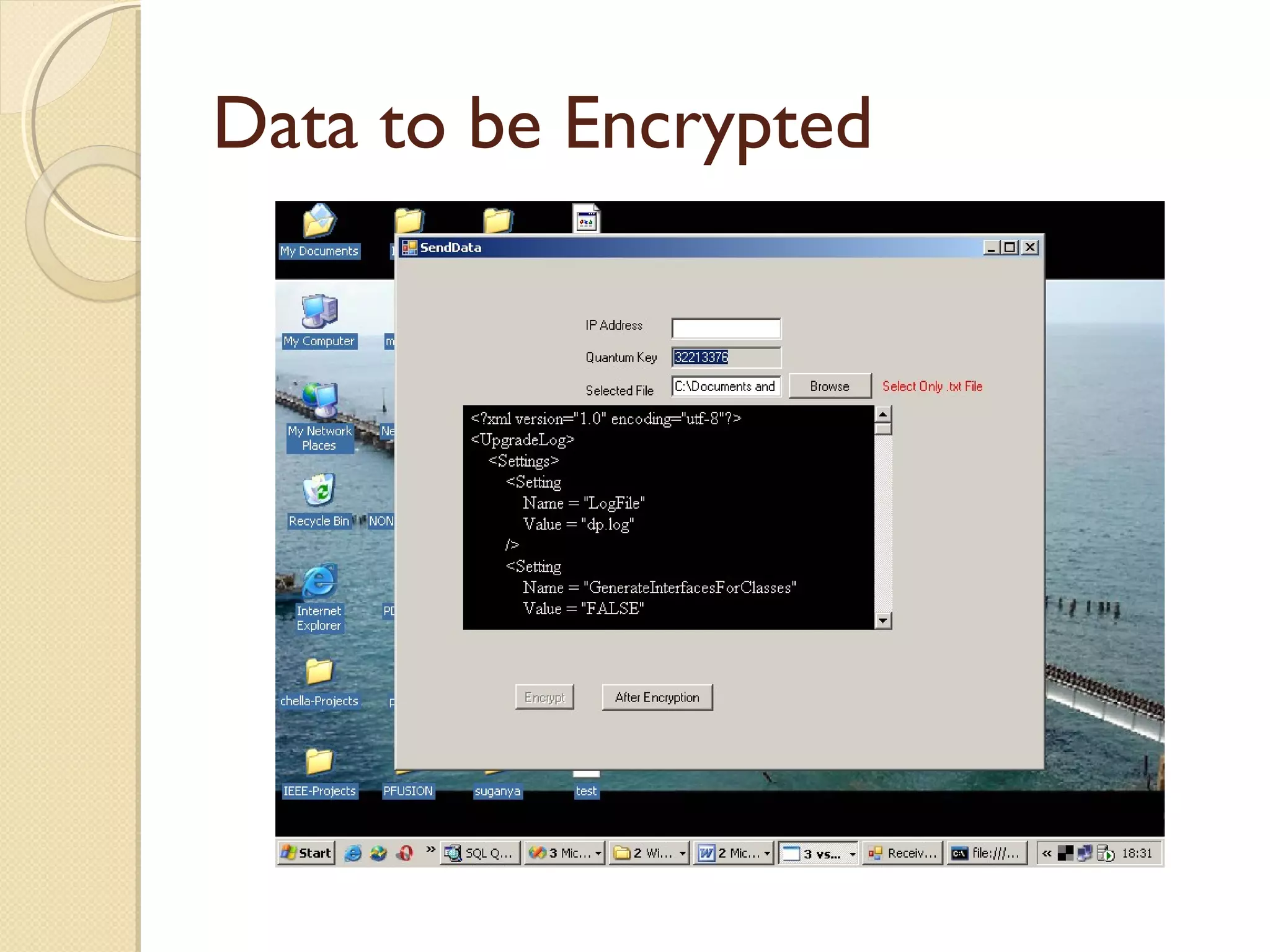 Data to be Encrypted

 