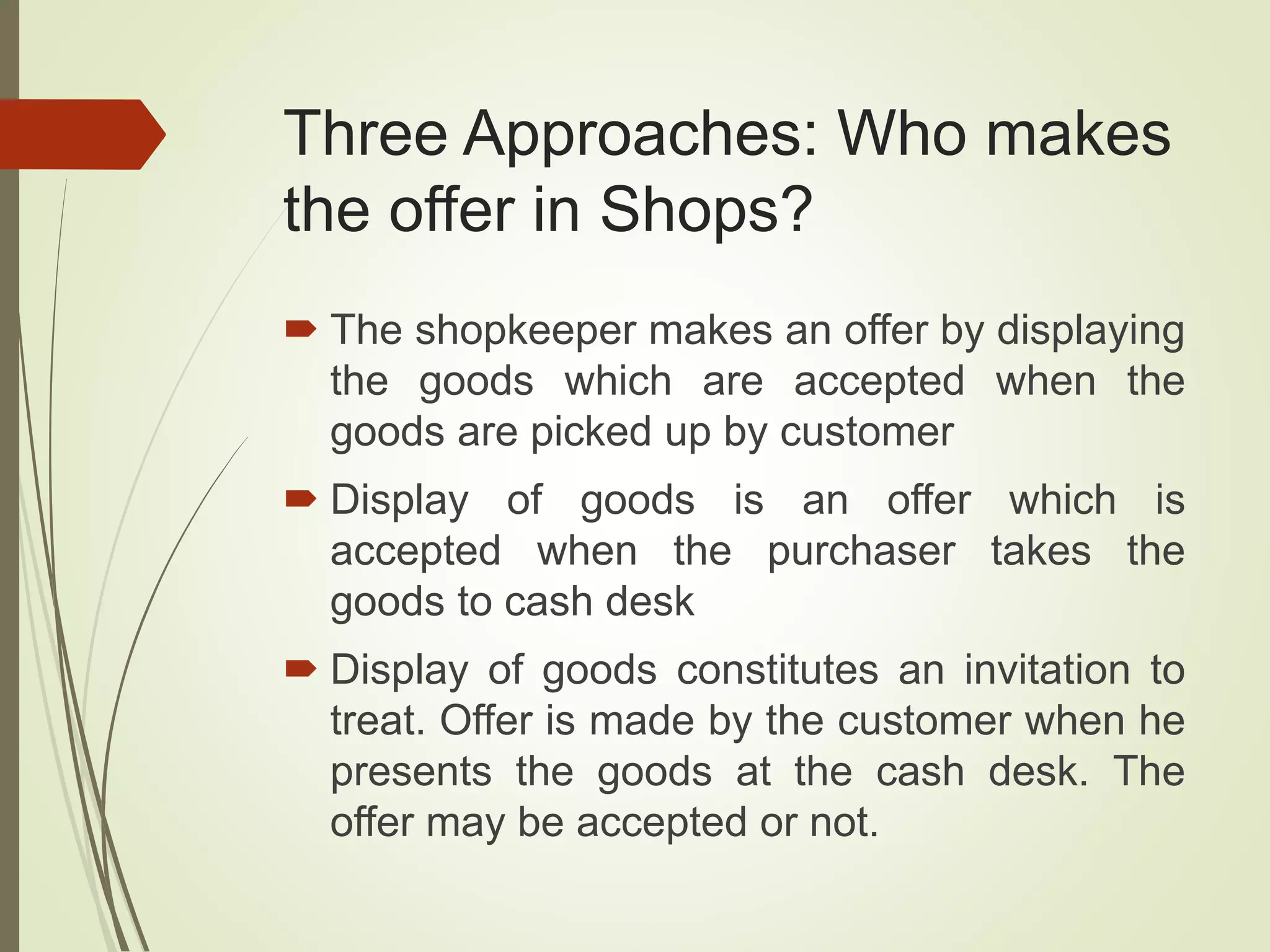 Inviting Approach General Principles of Offer and Invitation to Treat | PPTX
