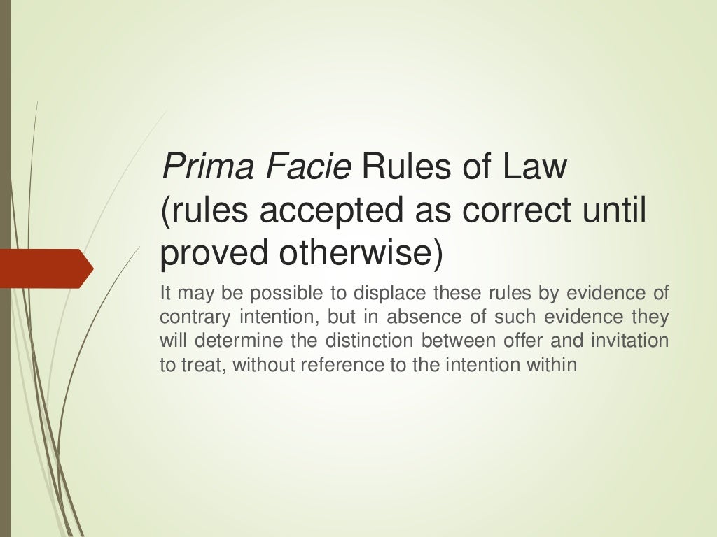 General Principles of Offer and Invitation to Treat