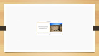 CULTURACARAL
La civilizacióncaral o cultura caral se desarrollóentre
3000 y 1800 a. C., siendola expresiónmás nítidadel
surgimientode las primeras sociedades complejas en el
área norcentralperuanao Norte Chico.
Esta civilizacióncaral se desarrollosiendola expresiónmas nítidadel surgimientode las primerassociedadesentre 3000y
1800 a.C
 