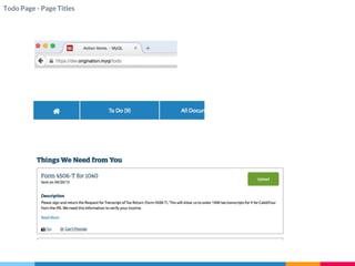 Todo Page - Page Titles
 