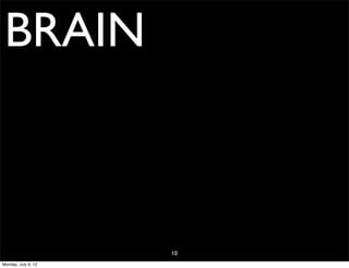 BRAIN



                     10
Monday, July 9, 12
 