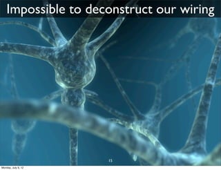 Impossible to deconstruct our wiring




                     15
Monday, July 9, 12
 
