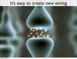 It’s easy to create new wiring




                                   16
Monday, July 9, 12
 