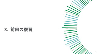 3. 前回の復習
13
 