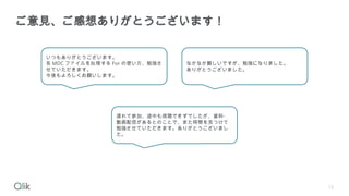 12
ご意見、ご感想ありがとうございます！
いつもありがとうございます。
各 MDC ファイルを処理する For の使い方、勉強さ
せていただきます。
今後もよろしくお願いします。
なかなか難しいですが、勉強になりました。
ありがとうございました。
遅れて参加、途中も視聴できずでしたが、資料・
動画配信があるとのことで、また時間を見つけて
勉強させていただきます。ありがとうございまし
た。
 